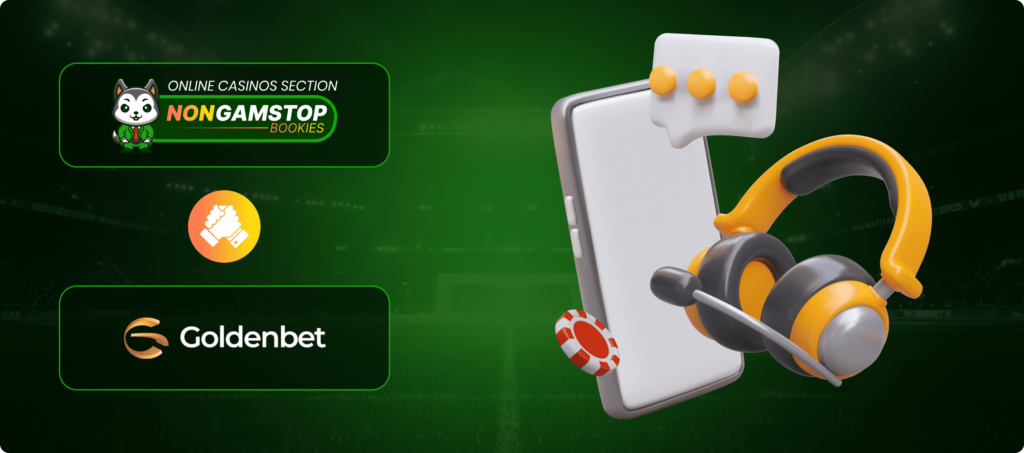 Goldenbet Casino customer support banner