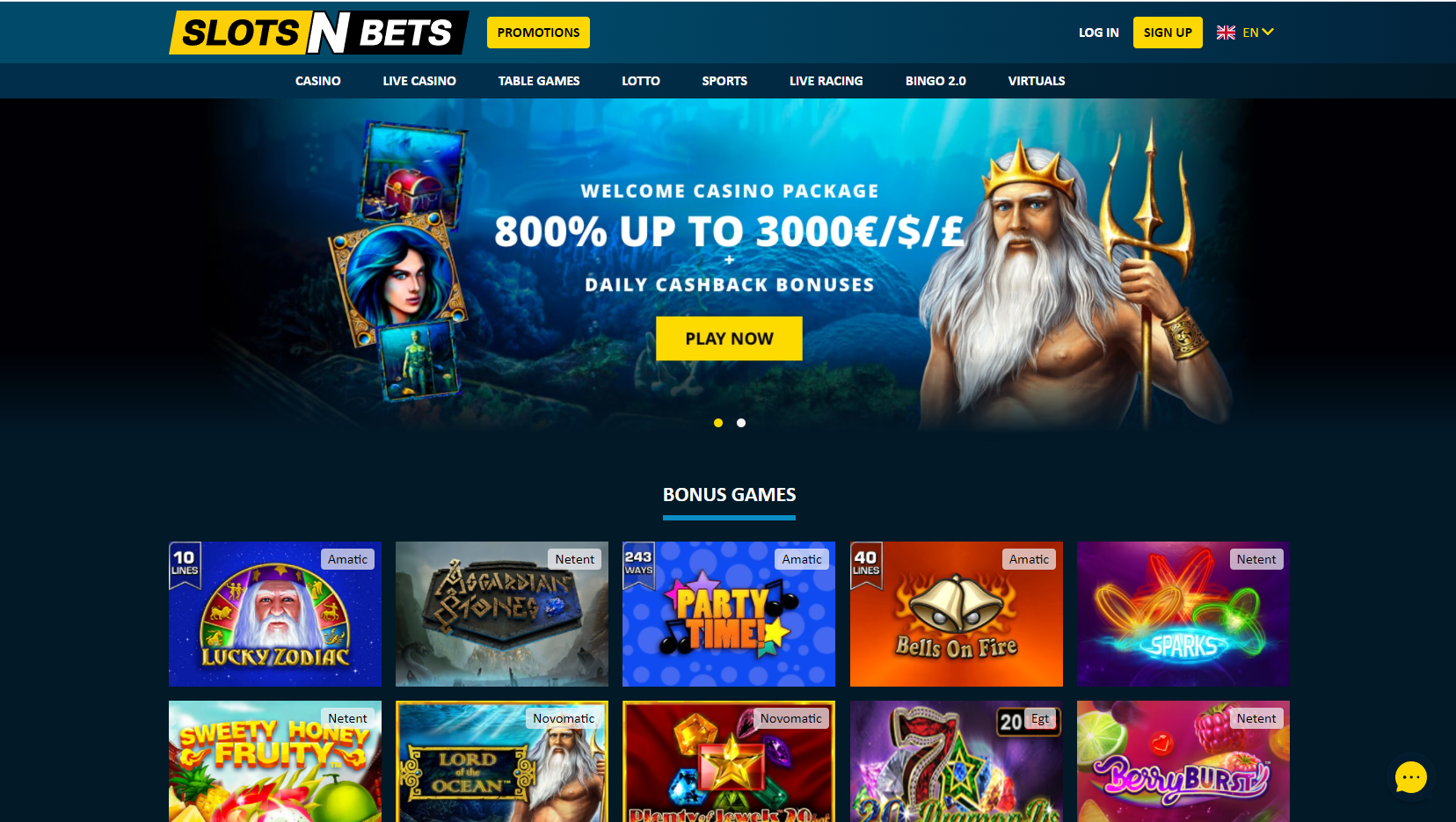 Slots N Bets Casino Banner