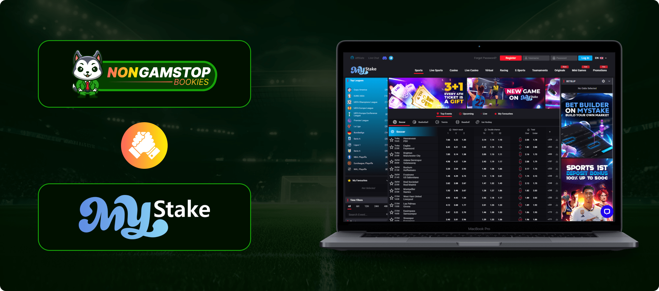 Mystake betting site banner