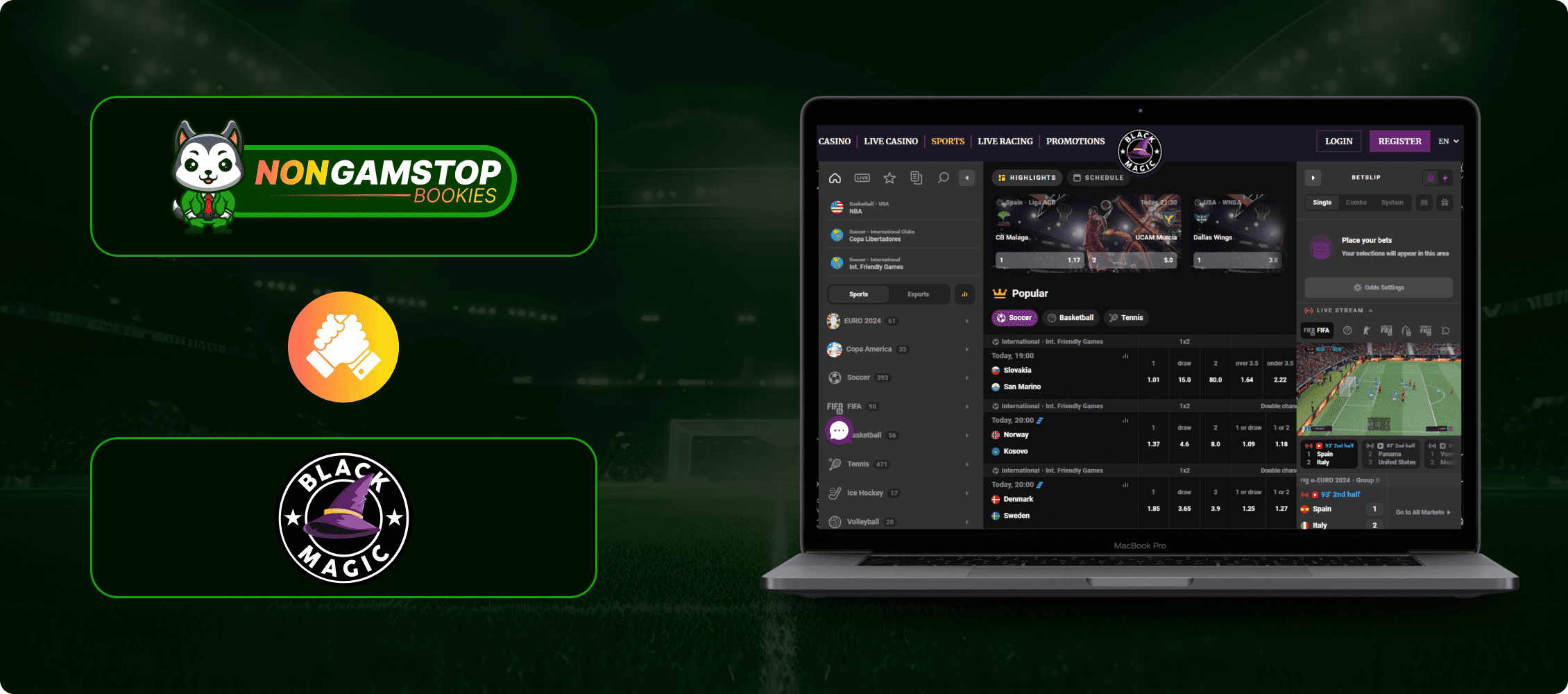 Black Magic betting site banner