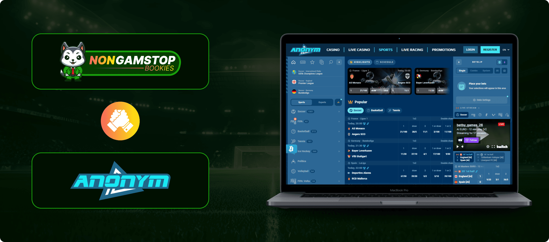 Anonym Betting Site Banner