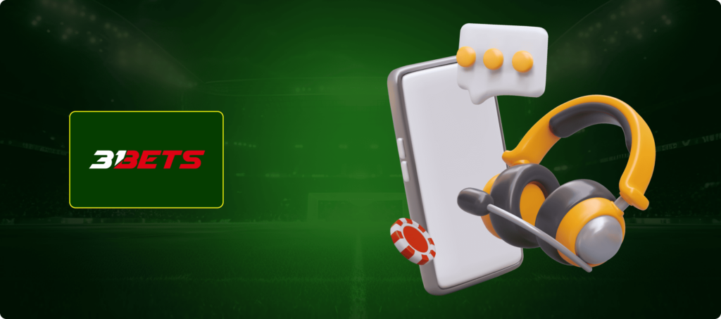 31 Bets Casino Customer Support Banner