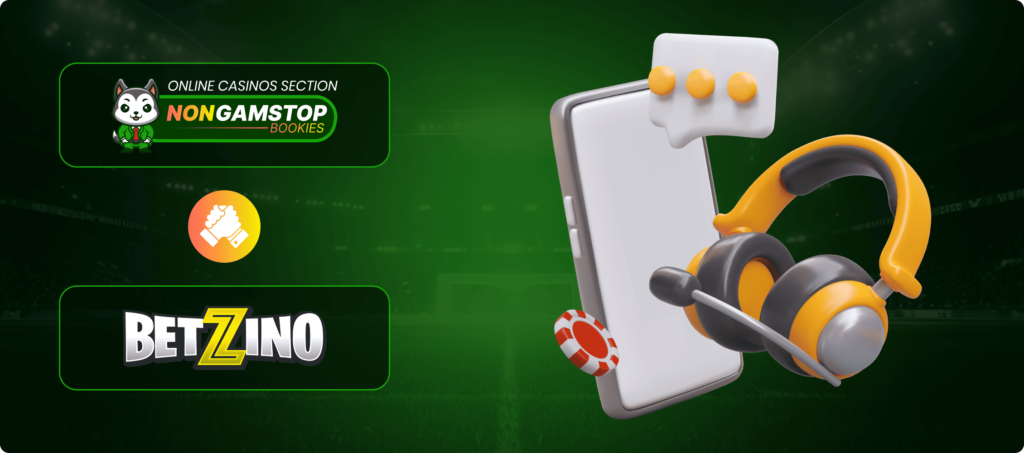 Betzino Casino Customer Support Banner